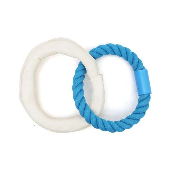 Long Lasting Pet Dog Ring Toy Dental Teething Healthy Teeth Gums Chew Toy